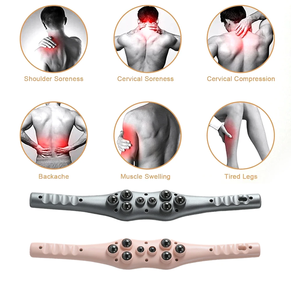 1 шт. многофункциональный роликовый массажный палочка с магнитным шариком