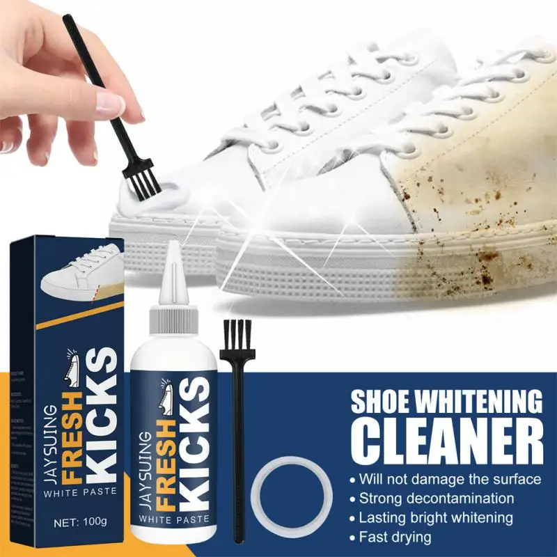 

Household White Shoe Cleaning Agent 100ml Shoe Brush Sneakers Shoe Polish Cleaning Tools Brightening Shoe Polish Shoe Cleaner