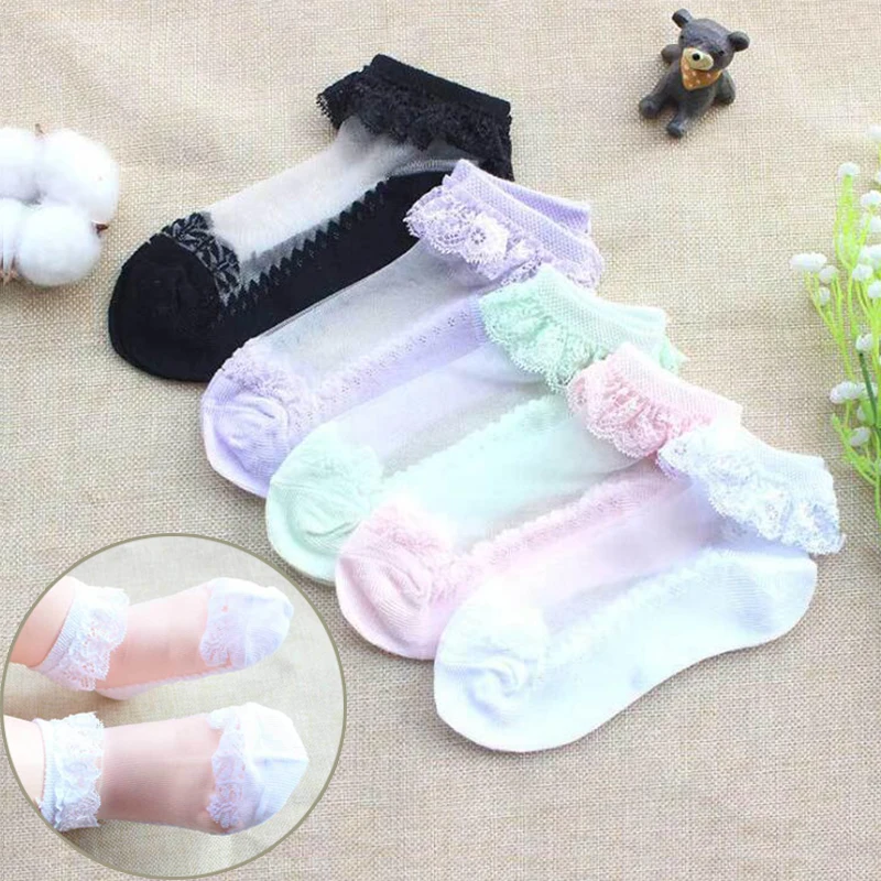 

2022 милые носки, детские кружевные носки, кружевные весенне-летние милые Тонкие тапочки, дышащие модные носки-лодочки для девочек