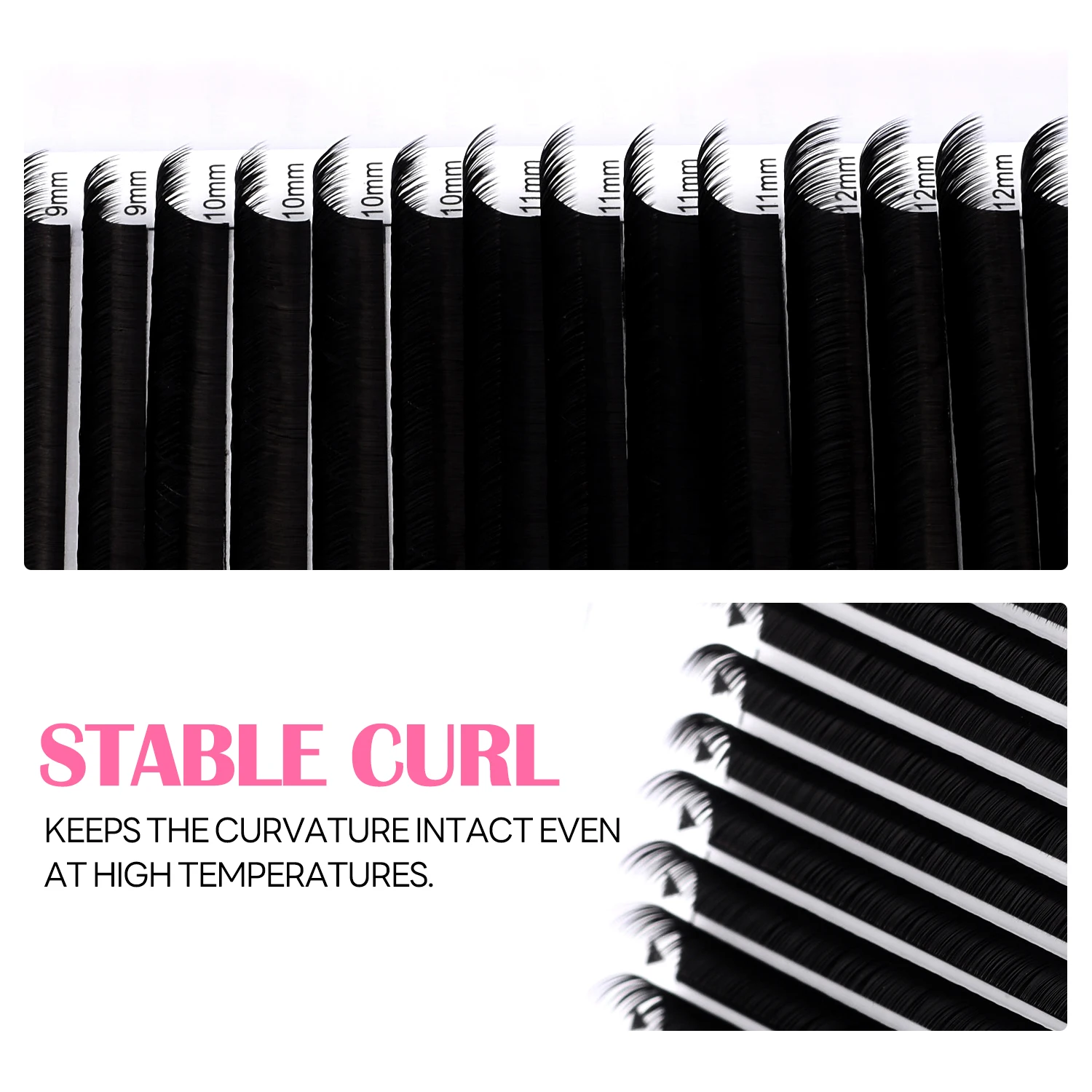 Ресницы для наращивания ARISON 20 рядов отдельные накладные ресницы матовые черные