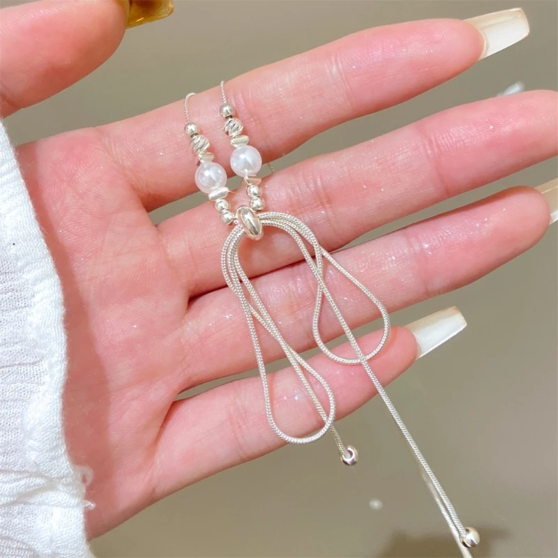 95AB простой кулон-бабочка ожерелье регулируемая длина шейная цепочка с бантом