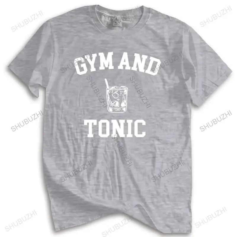 

New Arrived Mens t shirt Gym And Tonic Short Sleeve Black T-Shirt Size Cartoon t shirt Mens T-shirt Euro size TOPS