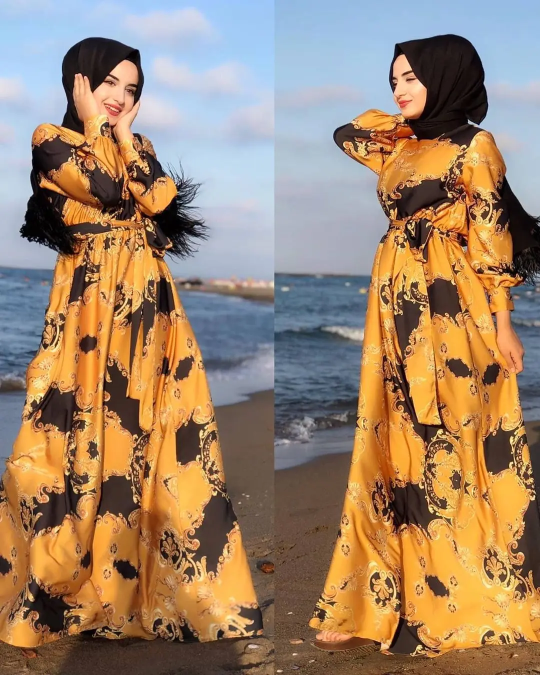 Muslim Hijab Dress Women Summer 2022 Ramadan Eid Mubarak Modest Swing Oman Kuwait Turkey Moroccan Arabic Clothes Nida