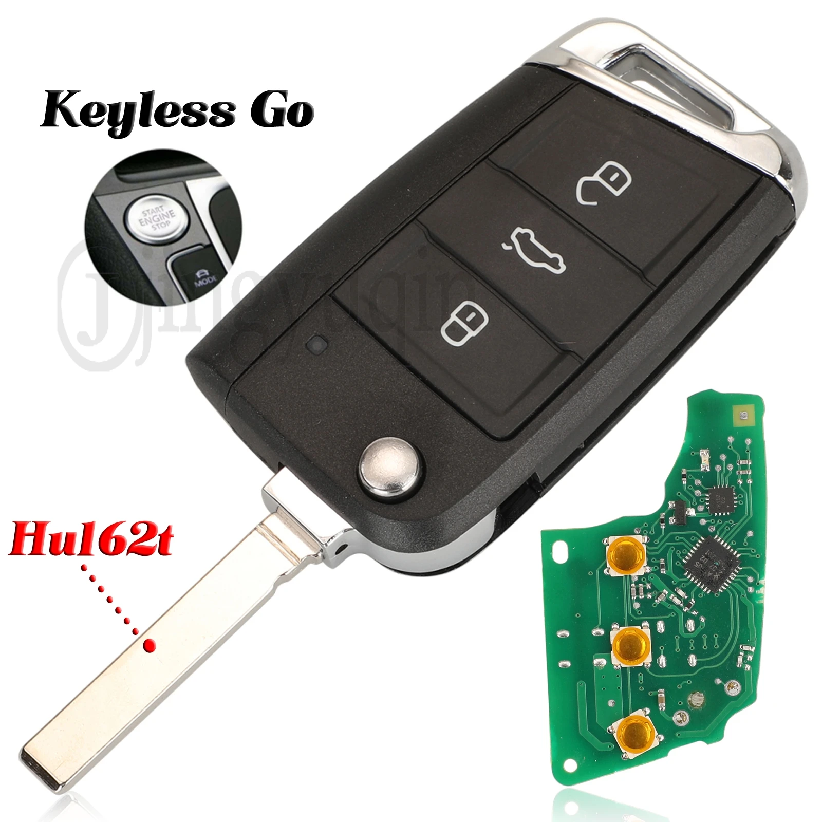 

Jingyuqin Keyless Go 315 МГц откидной дистанционный ключ MQB48 чип для VW Volkswagen Polo Crafter Tiguan 5G6 959 752 AN/5G6 959 753 AE/ BH