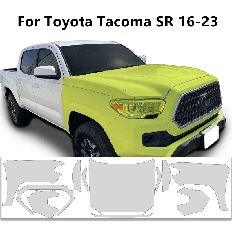

ZHUAIYA 7.5thick Pre Cut Paint Protection Film Clear Bra PPF Decal Kit For Toyota Tacoma SR 16-23