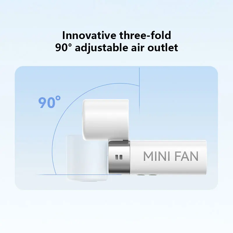 Портативный мини-вентилятор Xiaomi MIJIA с функцией охлаждения, бесшумный, высокоскоростной, с ультрадолгим временем работы от батареи, для ежедневного использования на улице (art.: 3920dbcf3d059) - 3920dbcf3d059