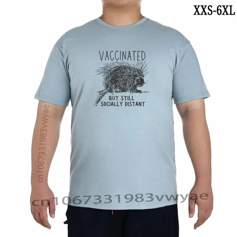 

Funny Porcupine Lover Gift Vaccinated Distancing Vaccine TShirt Tops & Tees Coupons Fitness Tight Cotton Man T Shirt Group