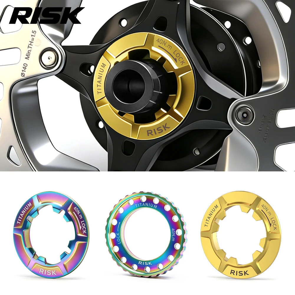 Фото Кольцевая гайка RISK из титанового сплава для дисковых тормозов Center Lock для колесных комплектов Campagnolo CP, аксессуары для велосипедов WTO, запчасти для велосипедных тормозов №1