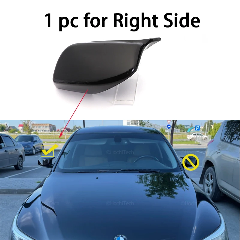 

Черные крышки боковых зеркал заднего вида из углеродного волокна для BMW 5 серии E60 E61 E63 E64 2004-2008 520i 525i 528i 528xi 530i