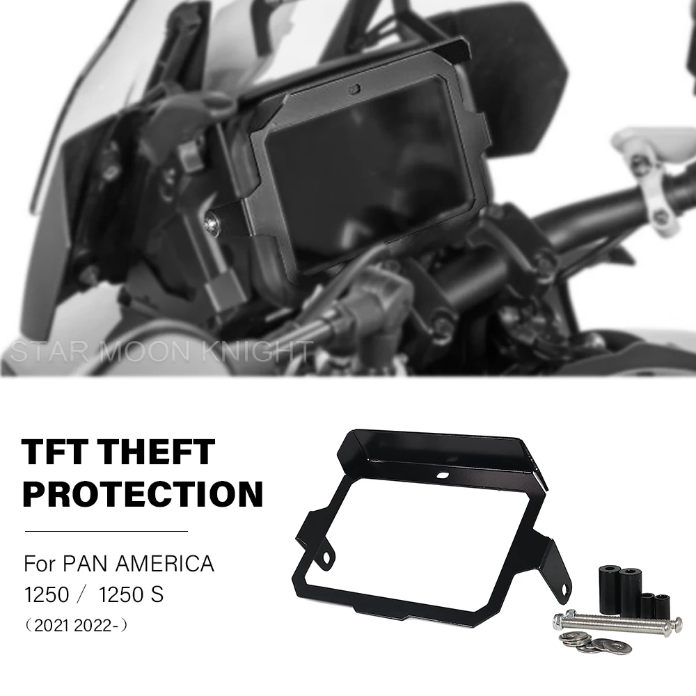 

TFT Theft Protection For Pan America 1250 S PA1250 PA 1250S RA1250 2021 2022 - Meter Anti-theft Frame Screen Sun Visor Cover