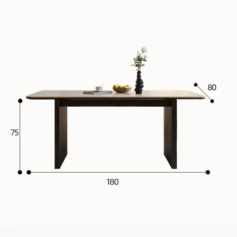 Французский винтажный обеденный стол в стиле рок итальянский минималистичный