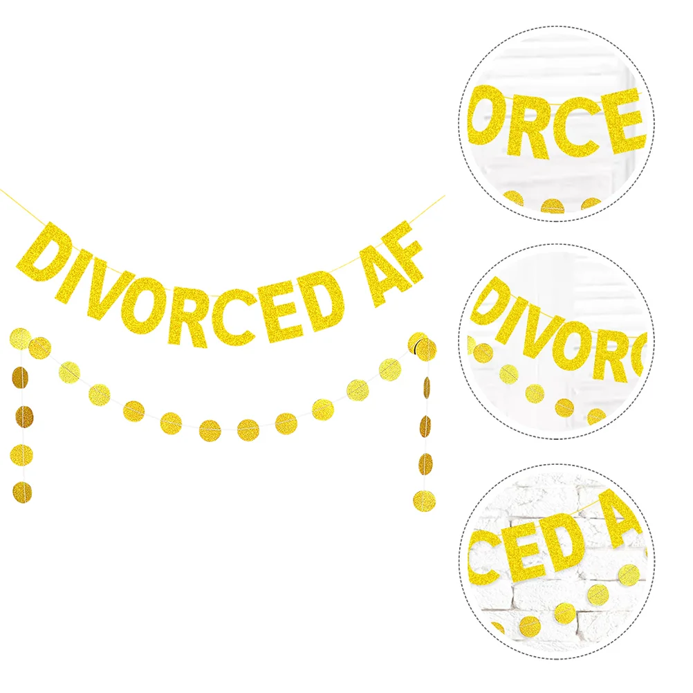 

Party Divorce Banner Happy Sign Divorced Decorations Suppliesglitterfavors Decorationsigns Paper Garland Single