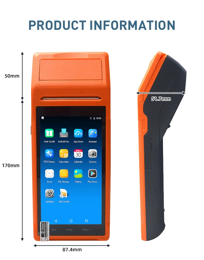 2022. Новинка POS-терминал NETUM PDA Android чековый принтер ручной Bluetooth Wi-Fi 3G NFC сборщик