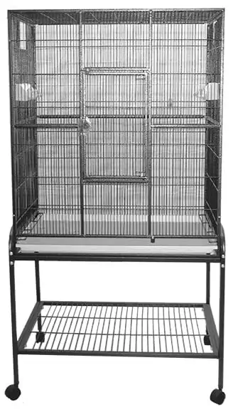 

A and E Cage Co. Wrought Iron Flight Cage-Black