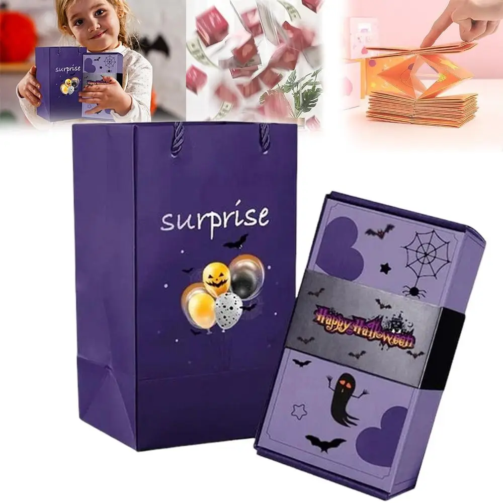 Party Decorations Happy Halloween Diy Bouncing Box Cards Pop-up Explosion Gift Box Women Girls