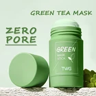 Очищающая однотонная маска зеленого чая, очищающая палочки пластилина, маска для контроля жирности, против акне, баклажан, отбеливающая красота, маска для ухода за кожей лица