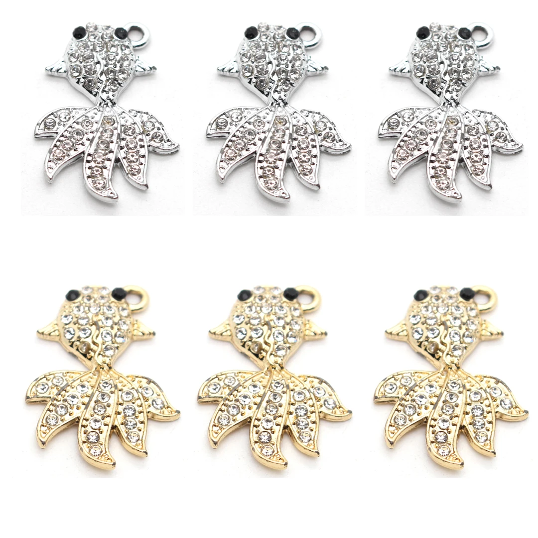 

New 10PCS 20 * 28MM DIY Alloy Diamond Octopus Shaped Pendant With Accessories For Shoes, Clothing, Luggage And Accessories