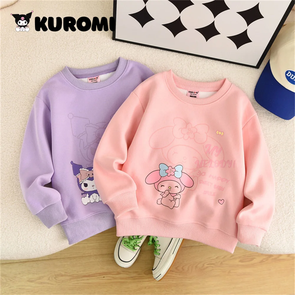 

Kawaii Sanrio My Melody Kuromi Cinnamoroll Anime Autumn The New Children Clothing Hoodie Casual Sportswear Jacket Baby Clothing