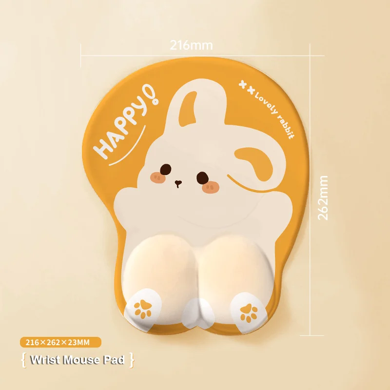 Коврик для мыши на запястье с симпатичным кроликом и ягодицами дизайнерская