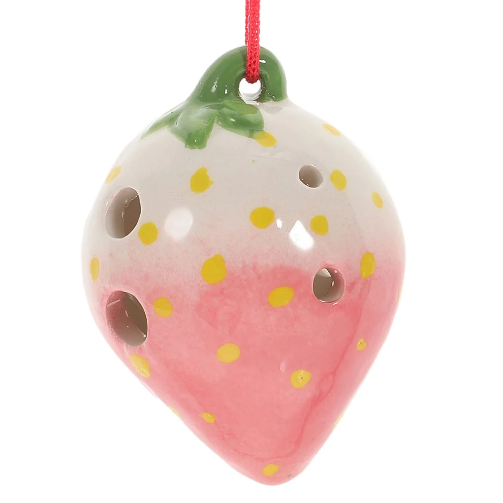 

Ocarina Instrument Ceramic Beginner Portable Holestrawberry Beginners Creative Holes Wind Kidsclassical Practice Musical Ethnic