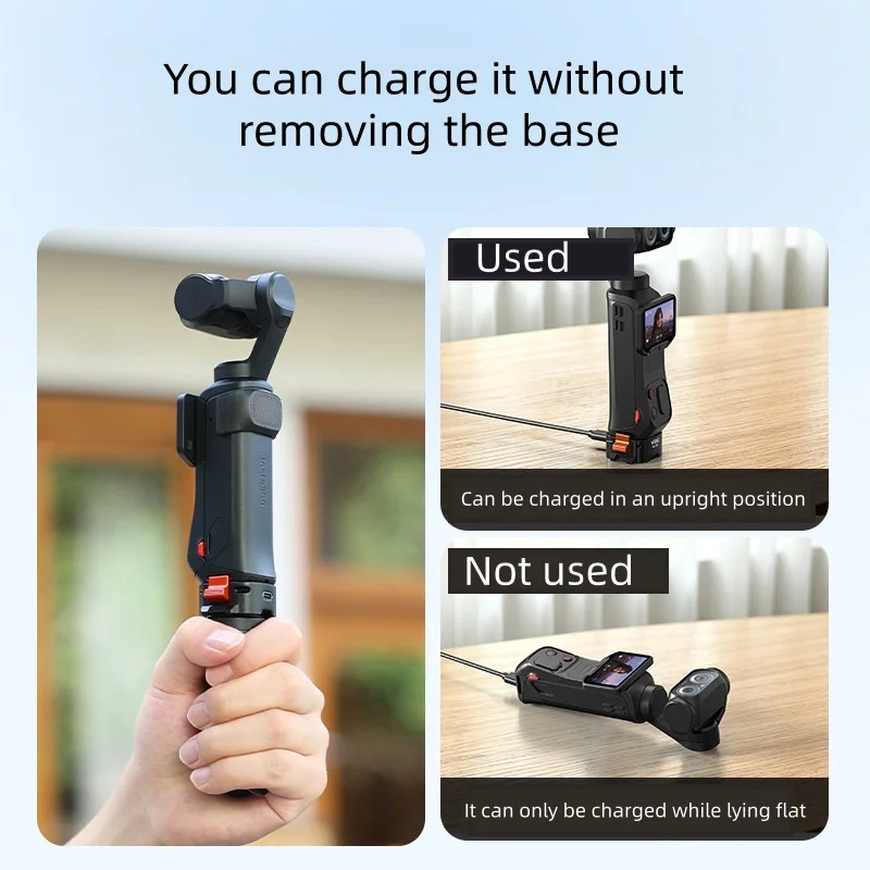 Фото Магнитное крепление для камеры с зарядкой для Insta360 Luna Ultra, быстросъемный расширительный адаптер для двухзахватного крепления и резьбового соединения 1/4 дюйма №2