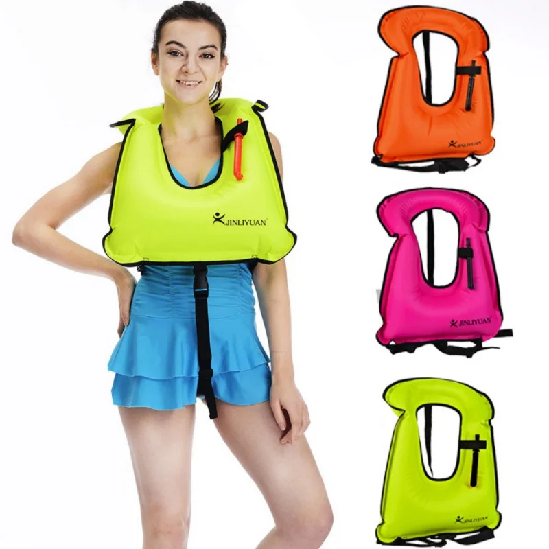 

Swim Vest For Adults Buoyancy Aid Swim Jackets Portable Inflatable Snorkel Vest For Swimming Snorkeling Kayaking Paddle Boating
