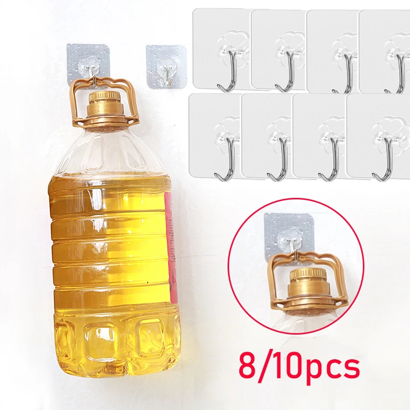 8/10 шт. прозрачные присоски для стен и дверей |