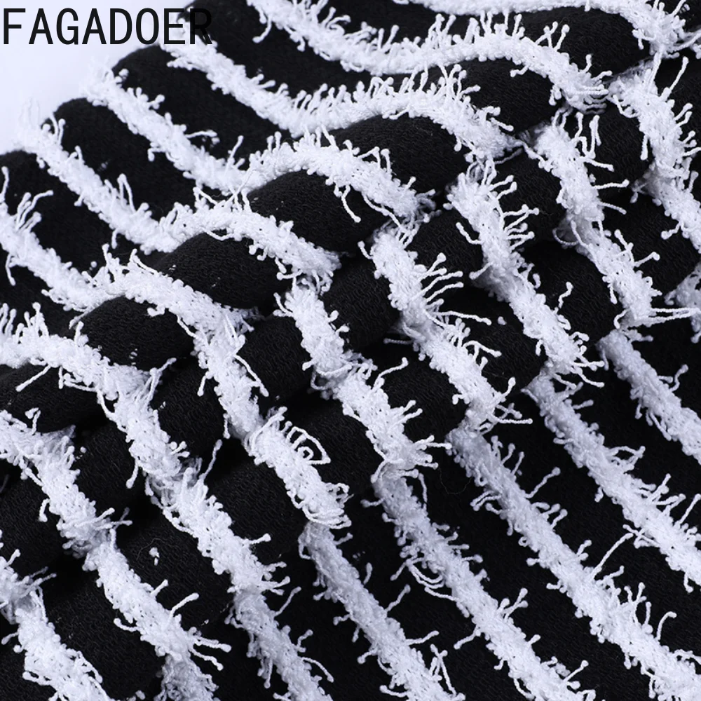 FAGADOER Striped Fashion Jumpsuit Women Casual Black Brown Slim Rompers 2023 Y2K Streetwear Playsuit Stretch Sexy Sling Rompers