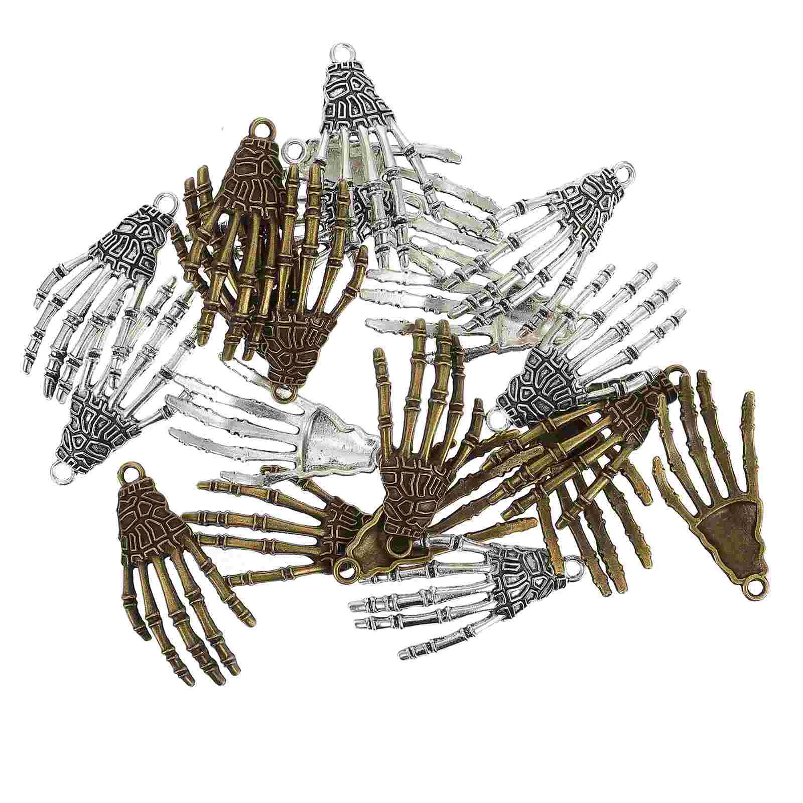 

20pcs Skeleton Hand Bracelet Pendants Necklace Pendants Bracelet Charms