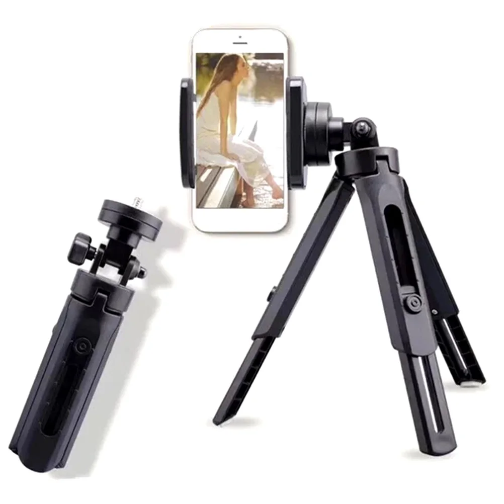 

Mini Tripod Phone Holder Universal Mobile Live Stand Selfie Telescopic Folding Desktop Camera Phone Holder