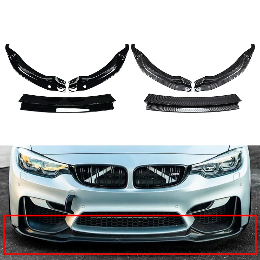 

Car Front Bumper Lower Spoiler Splitter Lip Trim Protector For BMW F80 M3 F82 F83 M4 2015 2016 2017 2018 2019 2020