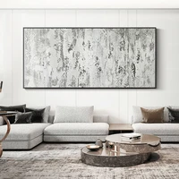 simple white abstract oil painting hand painted horizontal thick texture oil painting living room bedroom decorative painting