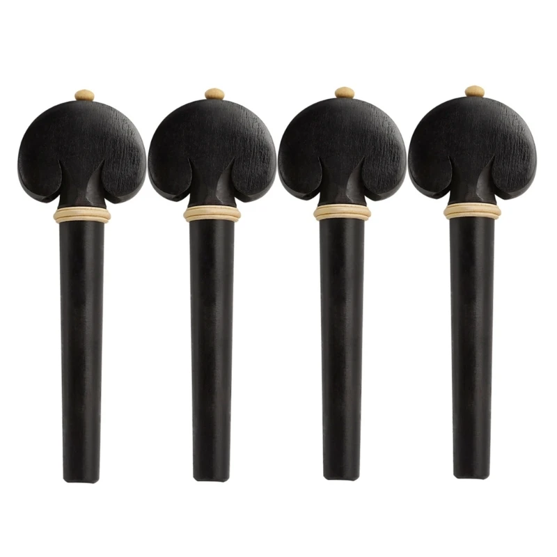 

4 Pcs Ebony Cello Tuning Peg Tuner Cello Pegs Cello Shaft Handle Durable