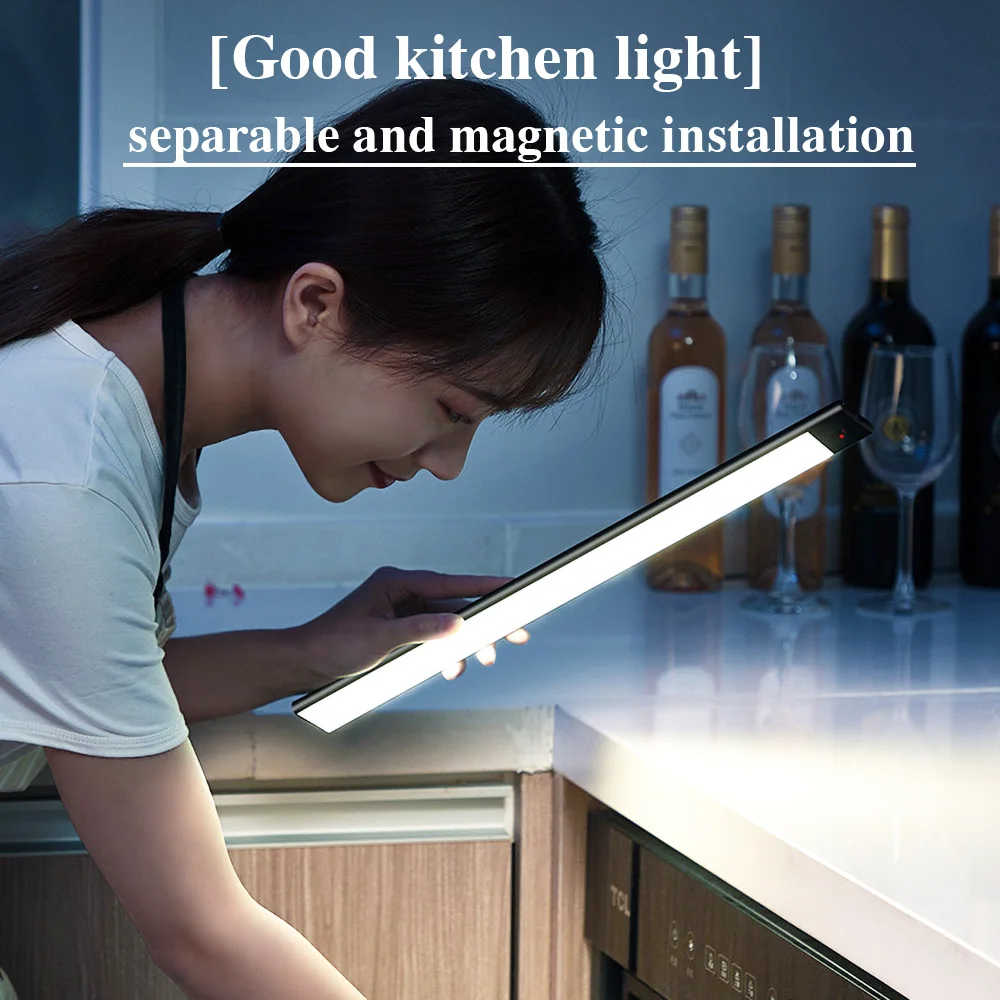 

New LED USB Kitchen Hand Sweep Sensor Under 20/40/60CM Cabinet Lighting USB Aluminum Closet Wardrobe Led Night Light