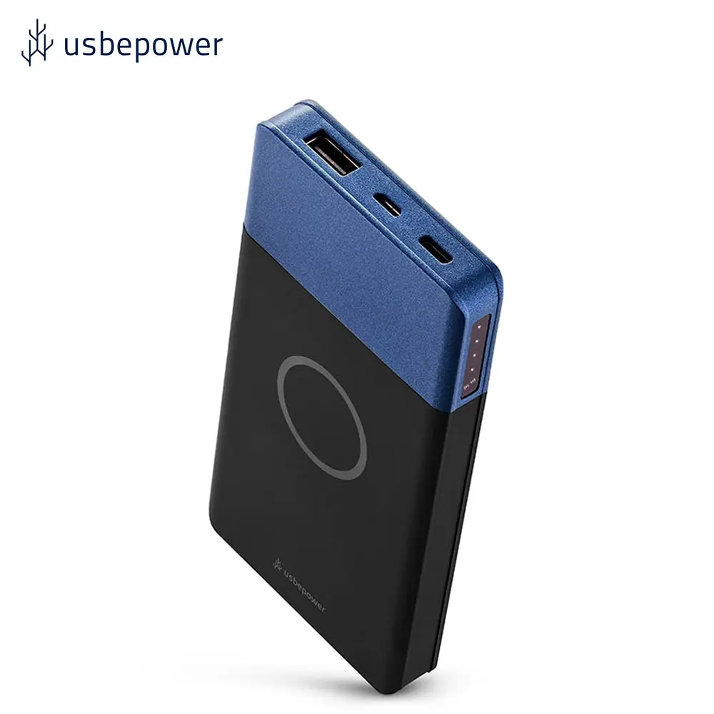 Внешний аккумулятор USBepower AIR WIRELESS 5000 мАч цвет синий/AIRW5_BL | Внешние аккумуляторы