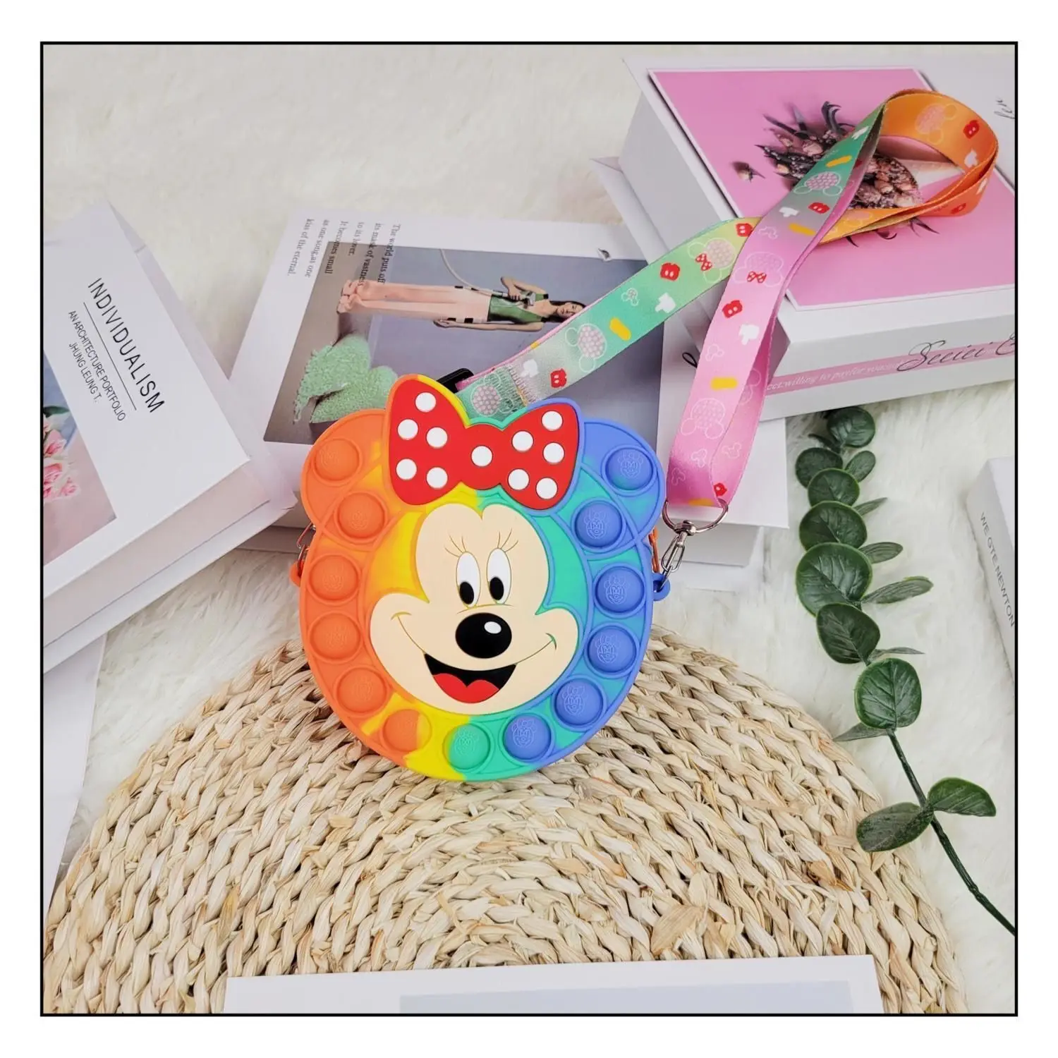 Новая сумка для игрушек декомпрессии с головой Минни-Маус кошелек монет