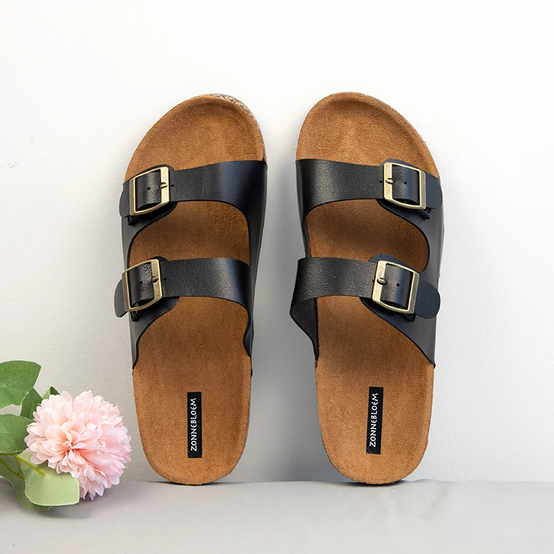 

Мюли женские с открытым носком, сандалии-гладиаторы, толстые двойные, удобные тапочки на плоской подошве, с пряжкой, лето 2022