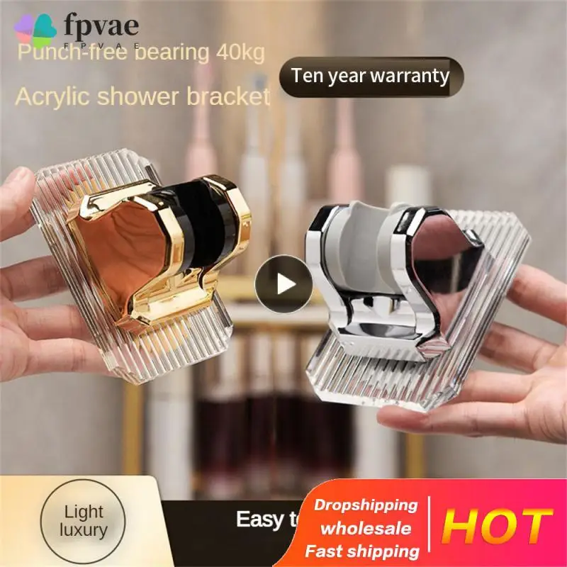 

Acrylic Durable Shower Head Holder Electroplating Shower Holder Wall Hanging Bath Nozzle Rack Shower Mounting Brackets Beautiful