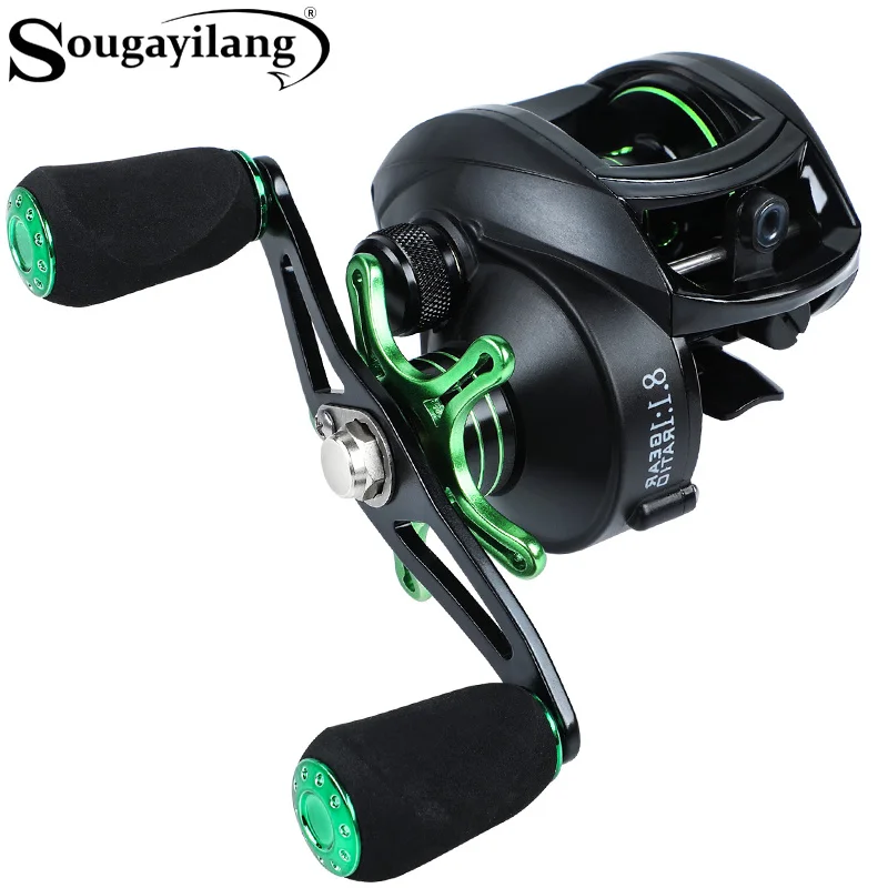 

Sougayilang Baitcasting Reel 8.1:1 High Speed 12+1BB Fishing Reel Wheel Freshwater Saltwater Fishing Tackle Max Drag 8kg Pesca