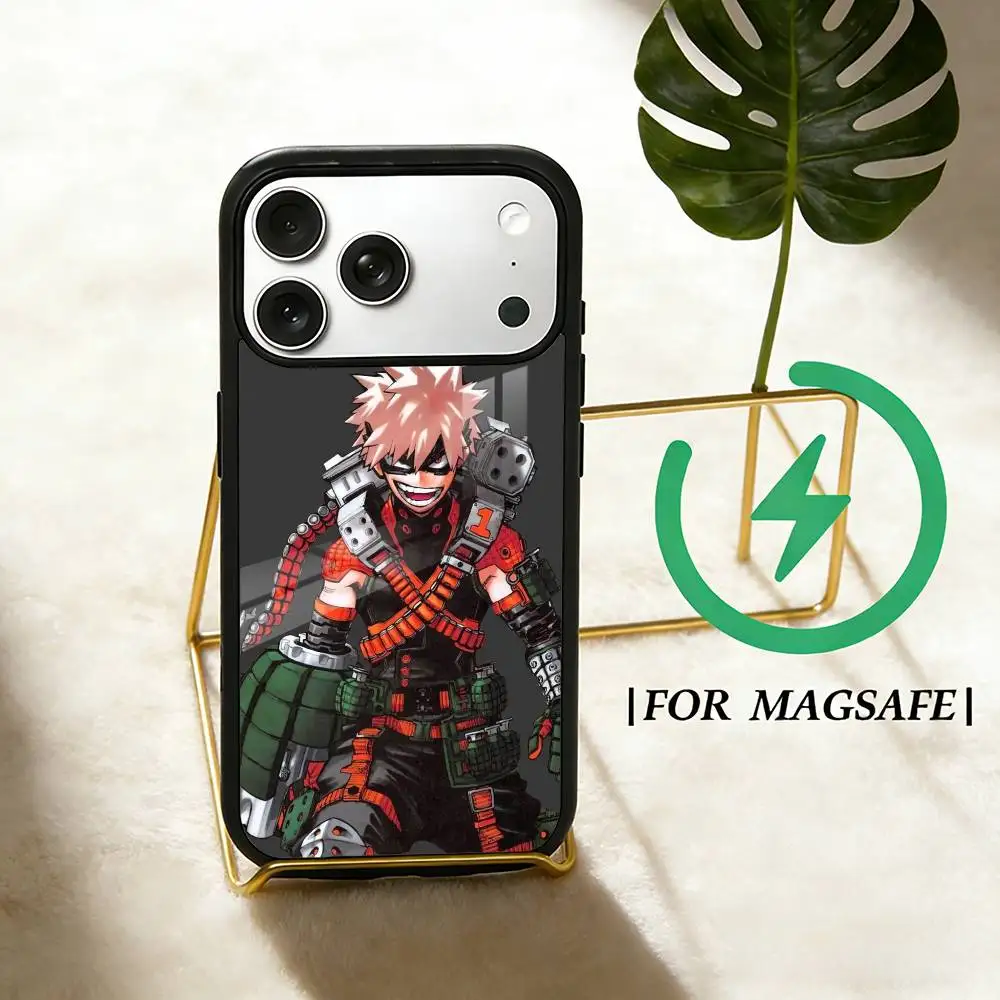 Чехол для телефона с персонажами аниме B-Bakugo K-Katsuki для iPhone 17, 16, 15, 14, 13, 12, Plus, Pro, Max с магнитной беспроводной зарядкой MagSafe (art.: 3920daae745ed) - 3920daae745ed