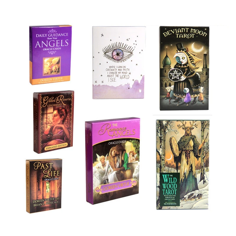 

1 Box Romance Angels Tarot Cards Hush Tarot Prisma Visions Past Life Tarot Cards Board Game Entertainment Game Cards