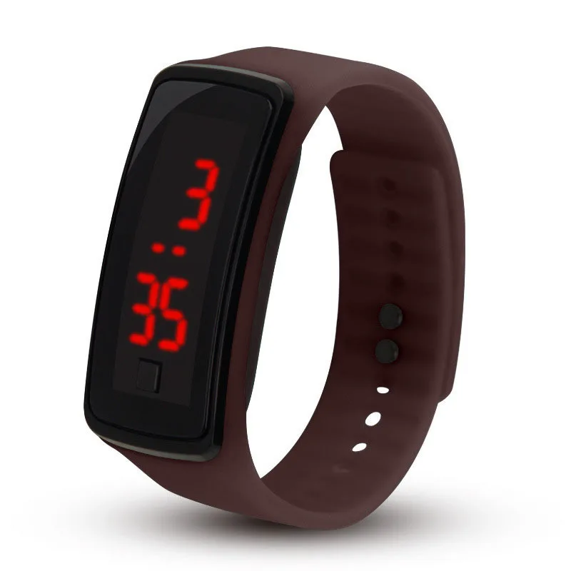 

New Digital LED Watches Candy Color Silicone Rubber Touch Screen Digital Watches Women Men Children Bracelet Sports Wristwatch