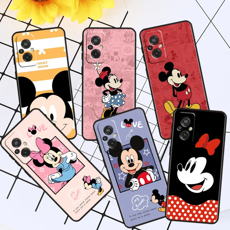 

Cute couple Disney Mickey Phone Case For Xiaomi Redmi K60E K60 K50G K50 K40S K40 K20 S2 6A 6 5A 5 Pro Ultra Black Soft Cover