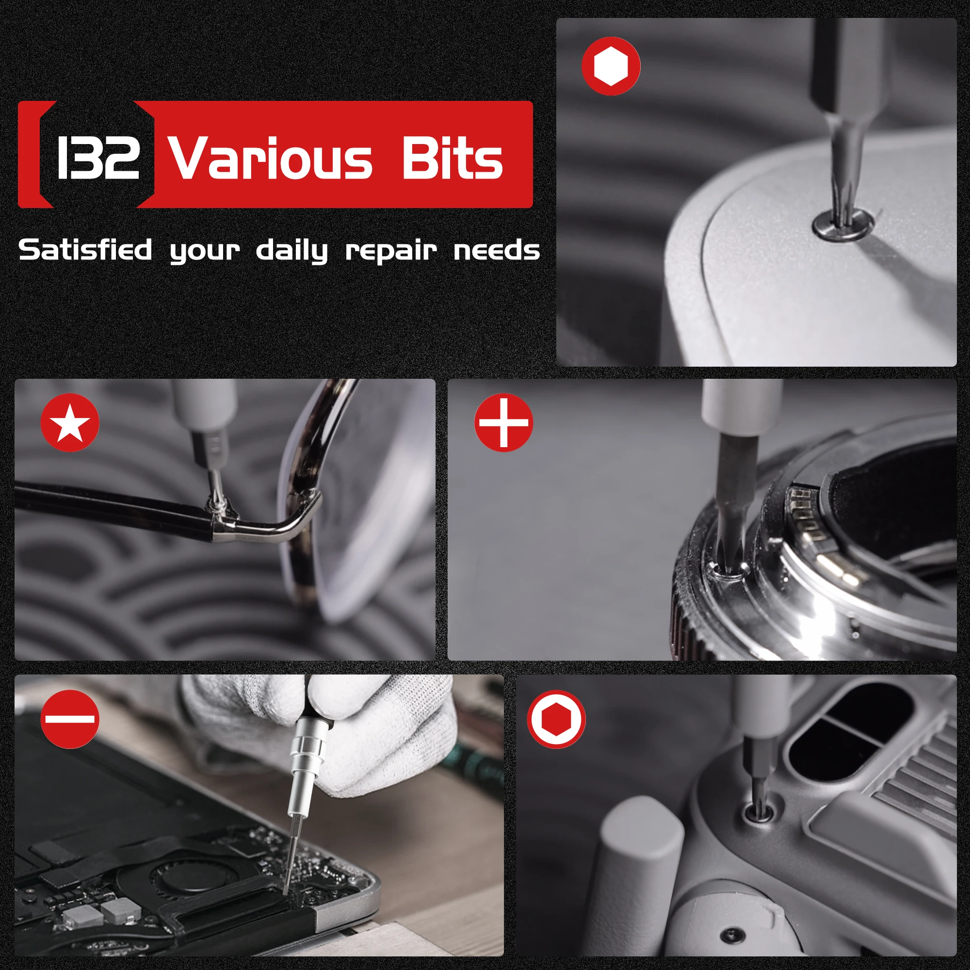 Набор прецизионных отверток EZARC 145 в 1 набор магнитных с чехлом инструмент для