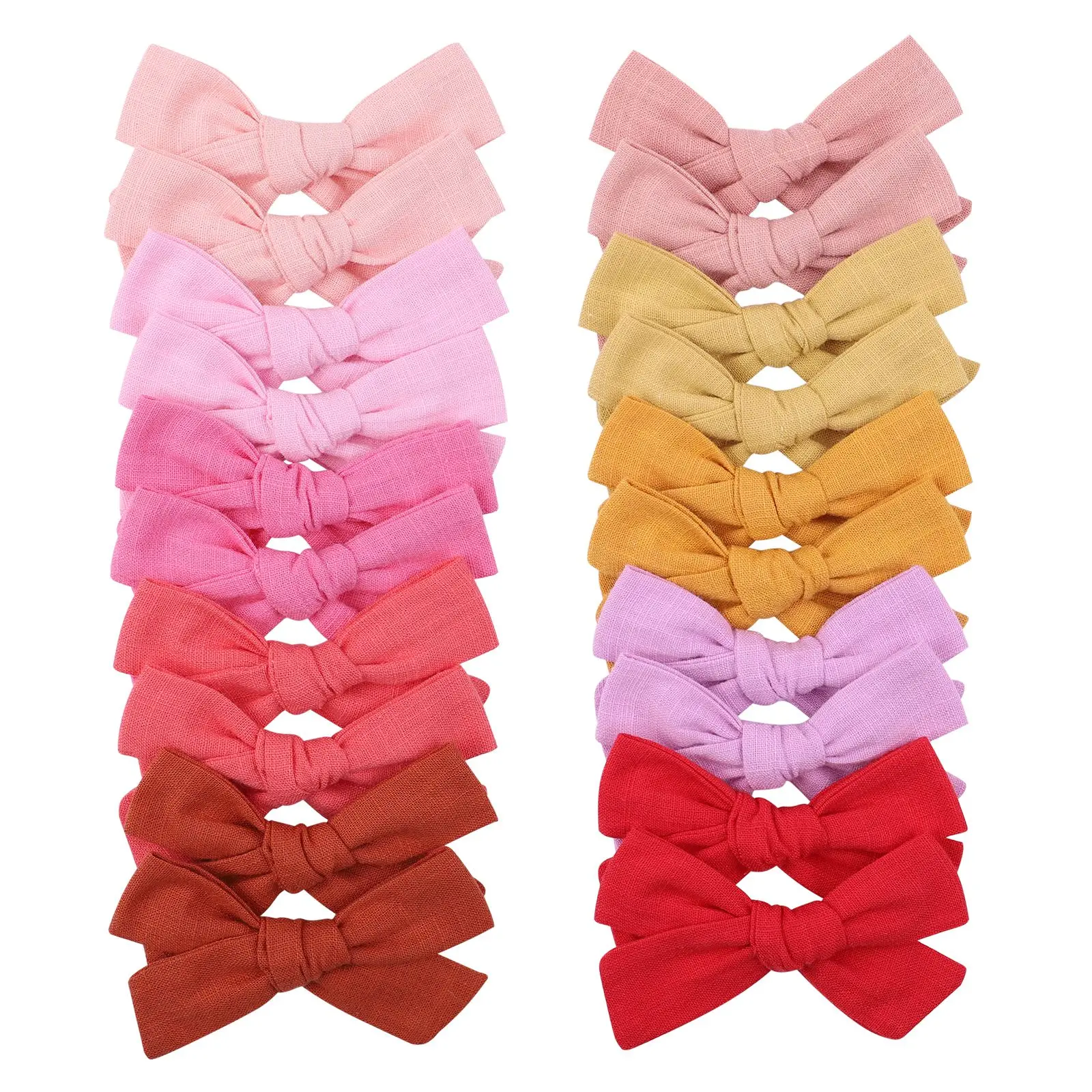 

40pc/lot Baby Girls Hair Clips 3.5 Inch Solid Cotton Hair Bows Clips For Hair Boutique Hairpins Headwear Kids Hair Acesssories