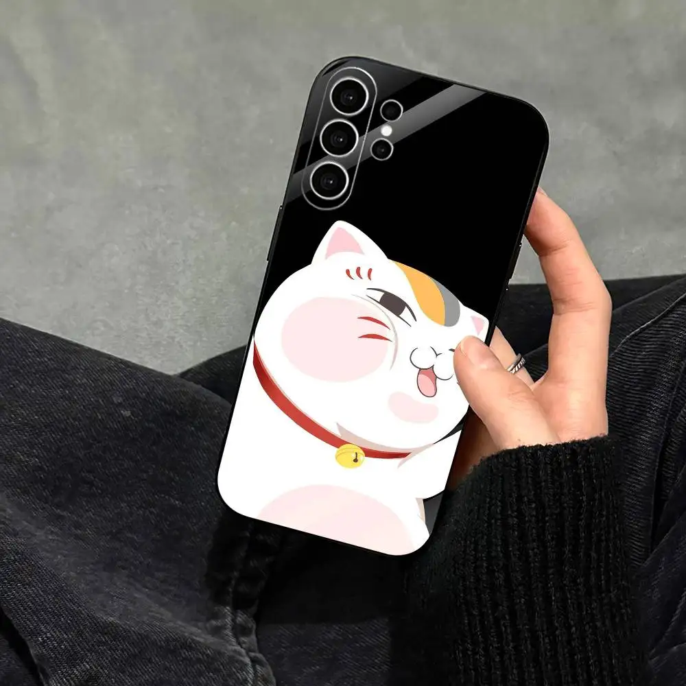 Фото Чехол для телефона Natsume Yuujinchou Nyanko для Samsung S25, S24, S21, S22, S23, S30, Ultra, S20, Plus, FE, Note, 10, 9, 5G, черный №3