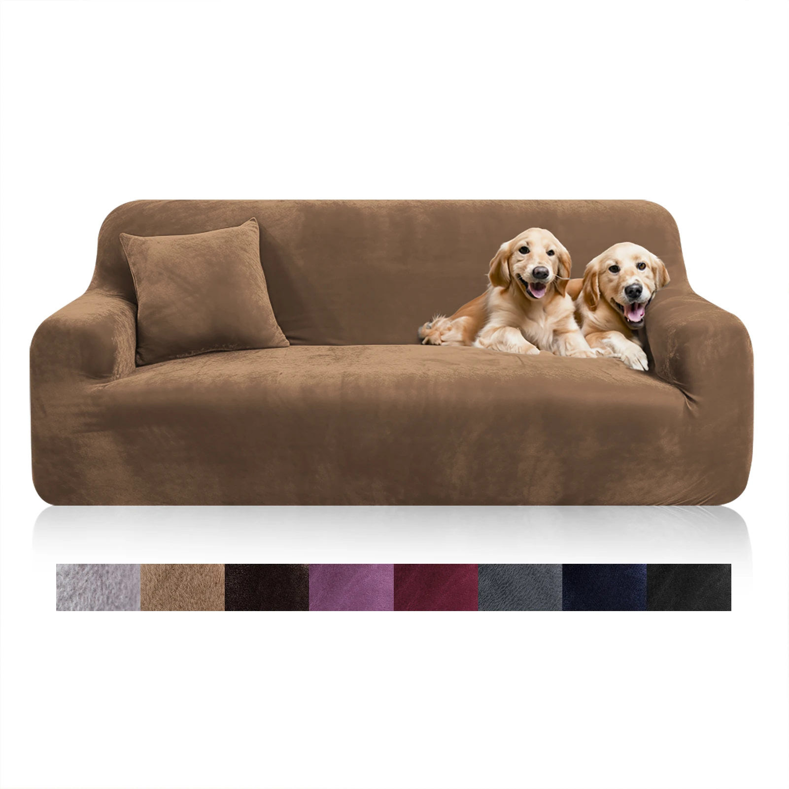 

Велюровый чехол для дивана L-образной формы