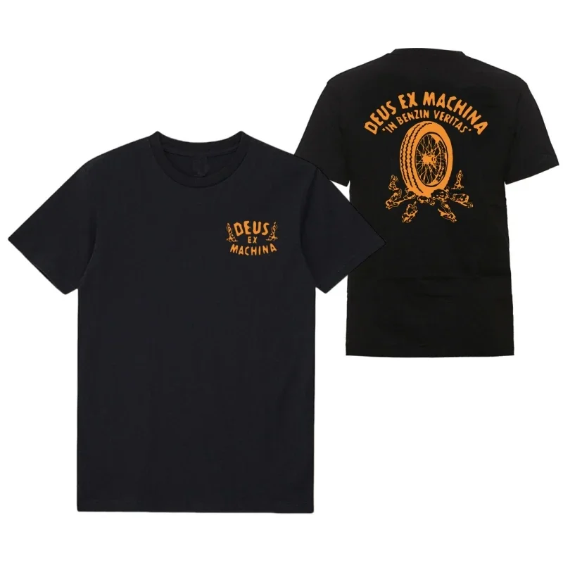 Летняя модная футболка 2024 для мужчин и женщин DEUS Ex Machina хлопковая с короткими