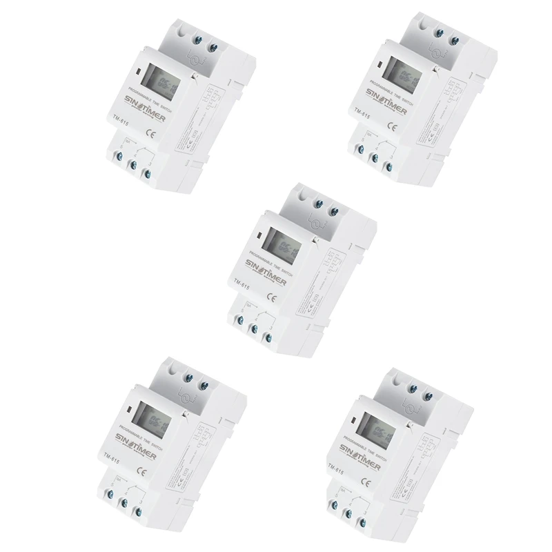 

Sinotimer 5X Tm-615H-30A электронный программируемый цифровой таймер на 7 дней, реле управления таймером, переменный ток 220 в 30 А