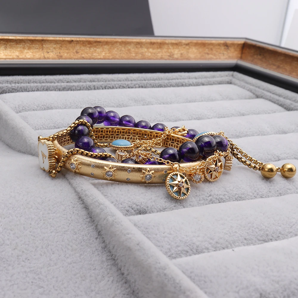 1 шт. браслет из нержавеющей стали с 4 листами клевера и начальной буквой